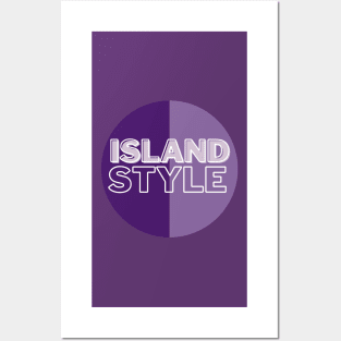 island style hawaii purple tricolor circle Posters and Art